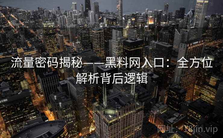 流量密码揭秘——黑料网入口：全方位解析背后逻辑  第1张