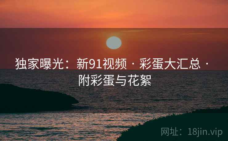 独家曝光：新91视频 · 彩蛋大汇总 · 附彩蛋与花絮