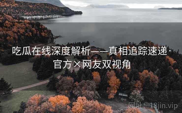 吃瓜在线深度解析——真相追踪速递·官方×网友双视角