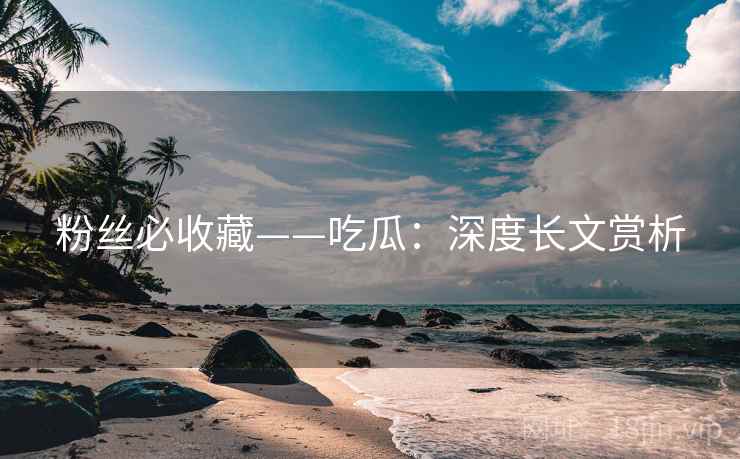 粉丝必收藏——吃瓜：深度长文赏析