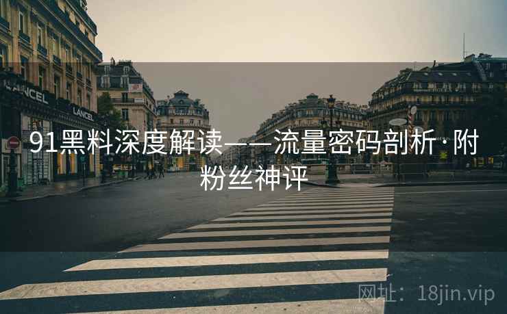 91黑料深度解读——流量密码剖析·附粉丝神评